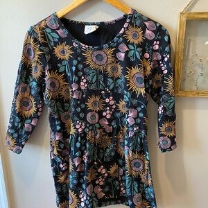 Mata Traders Organic Cotton Floral Sunflower Tunic Top